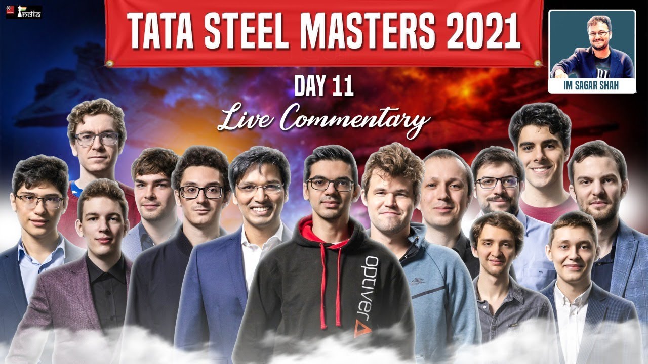 Tata Steel Masters 2021 Round 11 Live Commentary by Sagar Shah, Amruta