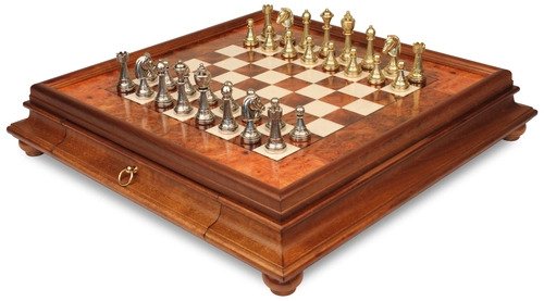 Metal Chess Sets w/ Cases