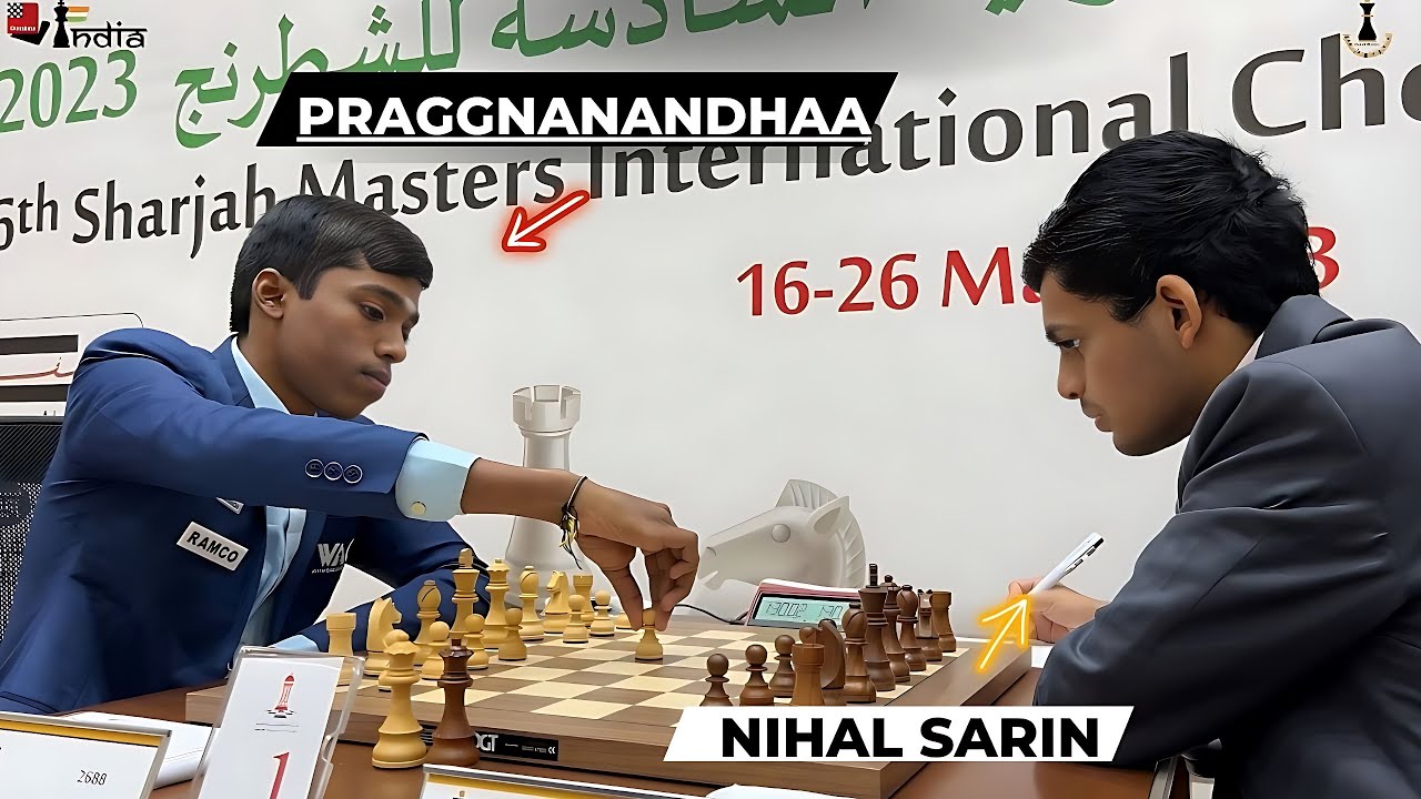 Praggnanandhaa vs Nihal Battle of the Indian Prodigies 6th Sharjah