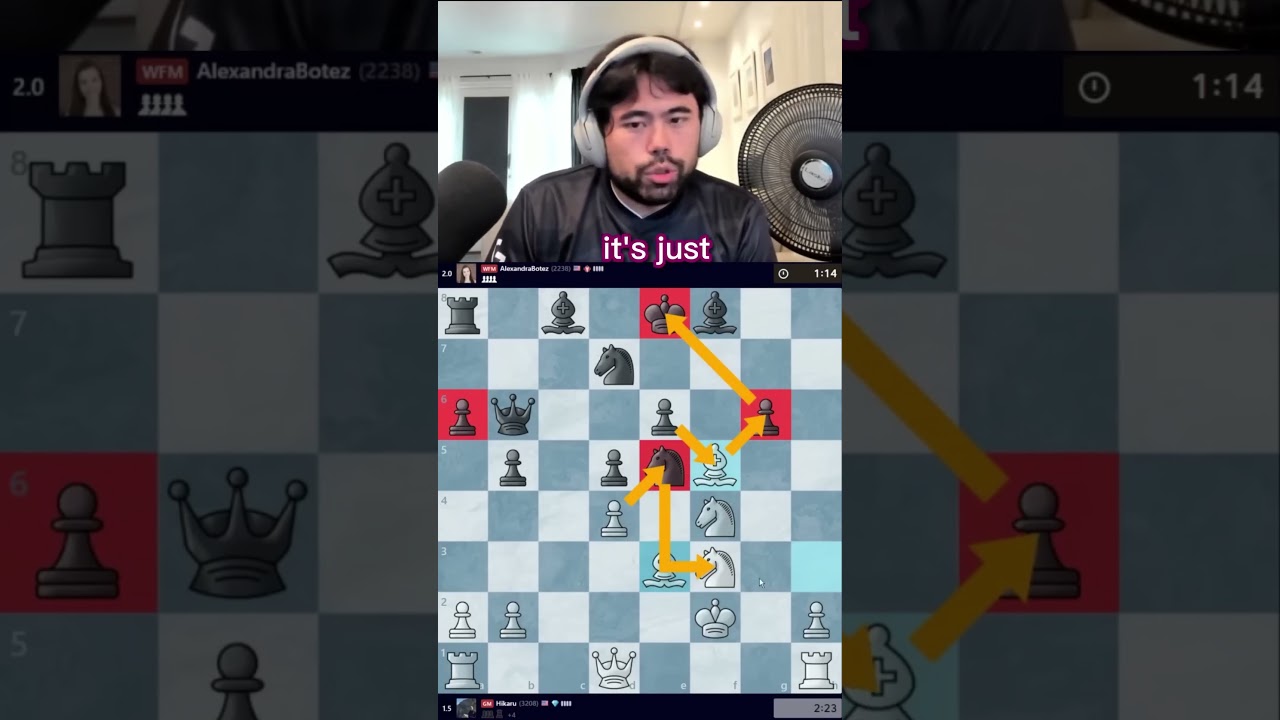 When Hikaru Played Alexandra Botez In Titled Tuesday - Chess Chest