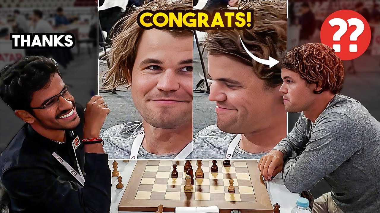 Magnus Carlsen CONGRATULATES his Opponent after LOSING the Game