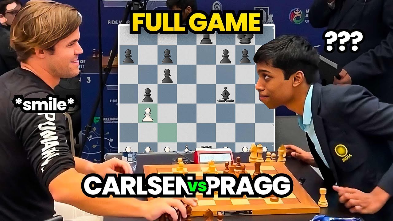 What Did Praggnanandhaa Tell Magnus? Carlsen Vs Pragg | Full Game ...