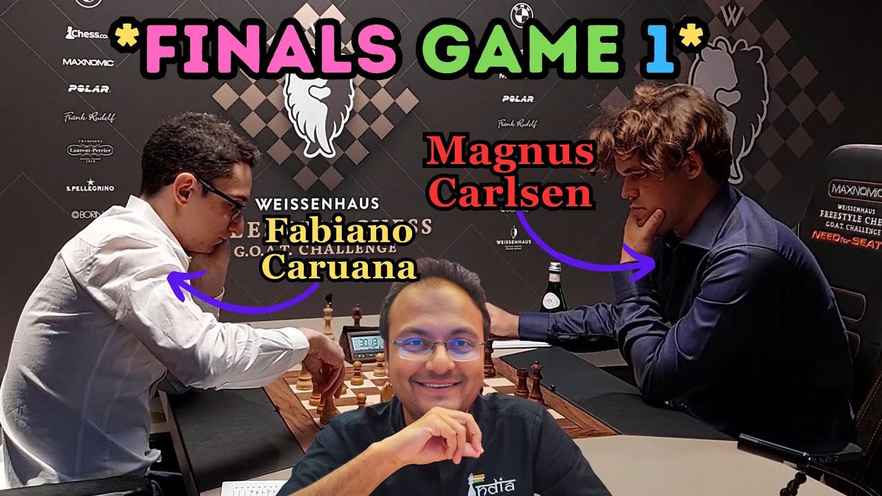 Fabiano Caruana vs Magnus Carlsen Freestyle Chess 2024 Finals Game 1