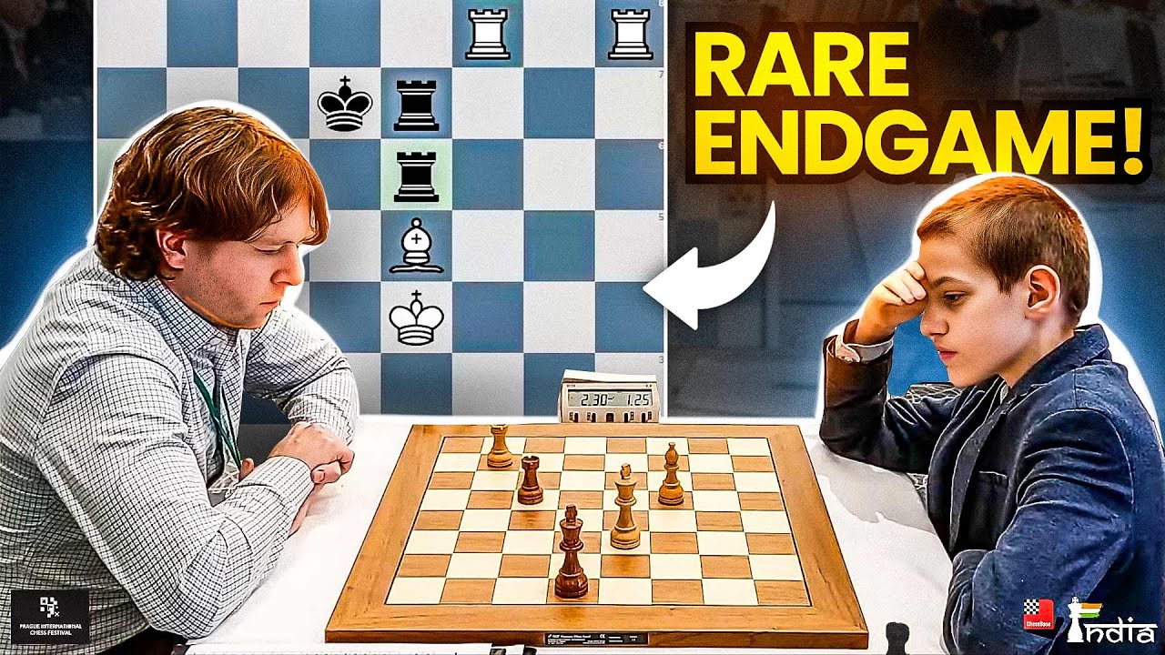 Double Rook & Bishop vs Double Rook Rare Endgame - GM Rodshtein v IM ...