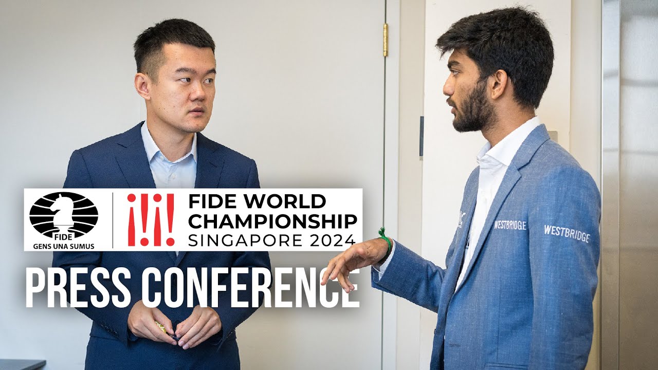 Gukesh D vs Ding Liren Press Conference FIDE World Championship 2024